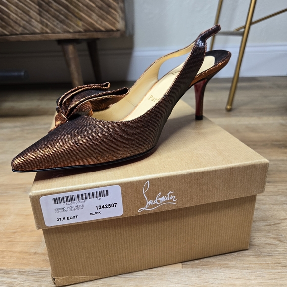 Loubiton kitten heels orange - Picture 4 of 5